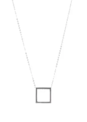 Aligned Square Sterling Silver Necklace