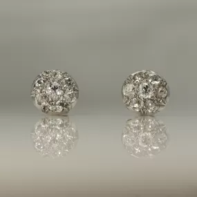 Art Deco Diamond Cluster earrings