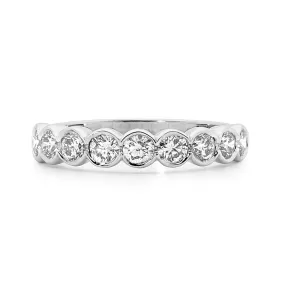 Bezel set diamond ring