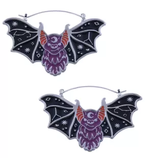 Devil Bat Stainless Steel Plug Hoops