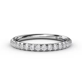 Fana Pavé Diamond Wedding Band in 14K White Gold