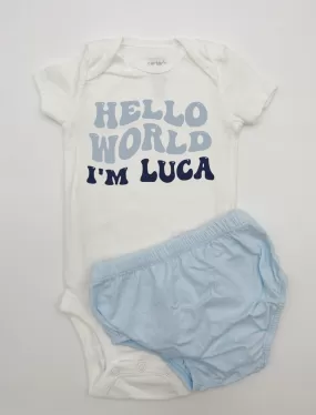 Hello World Baby Boy 2 pcs set