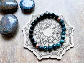 Masculine Line || Onyx & Kambaba Jasper Bracelet || Reiki Infused