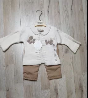 Nipperland Baby Mdchen Strick jacke und Hosen Set 2tlg. Wollmischung -1917