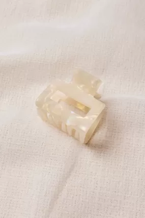 Pearl White Small Claw Clip