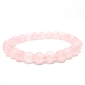 Rose Quartz Gemstone Healing Bracelet for Unconditional Love