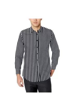 Striped Men's All Over Print Casual Dress Shirt (Model T61)