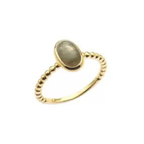 Umbra Small Oval Labradorite Stack Ring