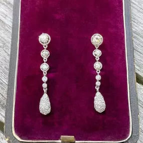 Vintage Diamond Drop Earrings